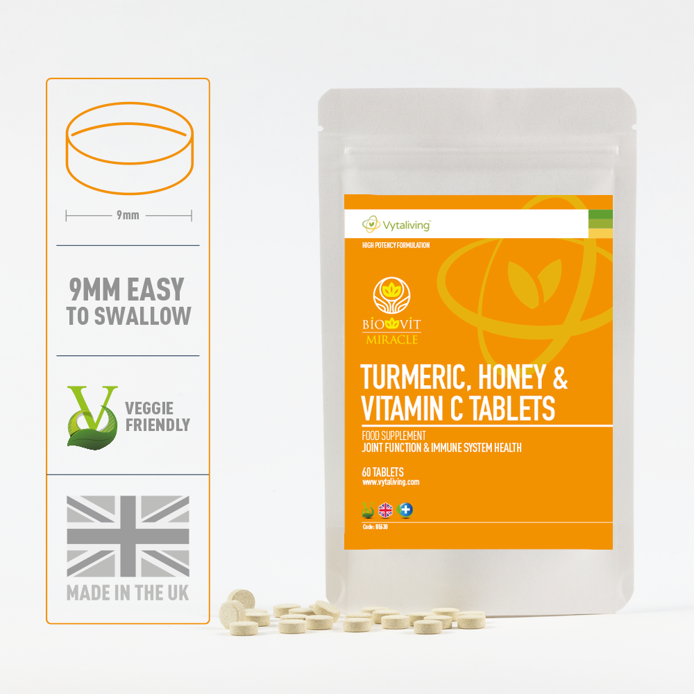 Biovit Turmeric 2500mg, Honey and Vitamin C Tablets