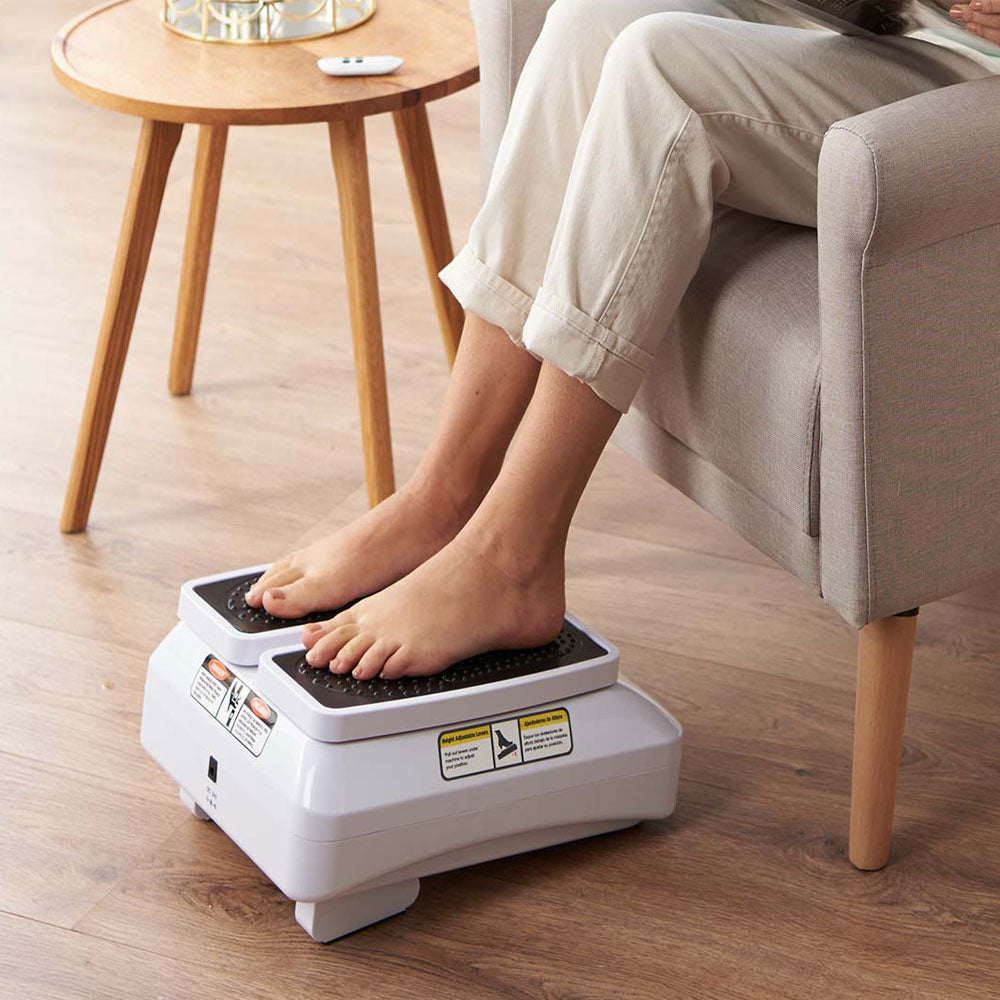 Circulation leg exerciser SideView with legs